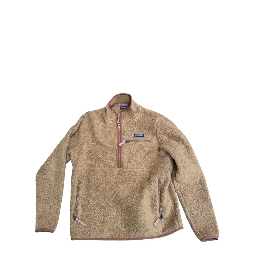 Patagonia Retro Pile Marsupial Fleece Pullover Bearfoot Tan Brown Medium 22835